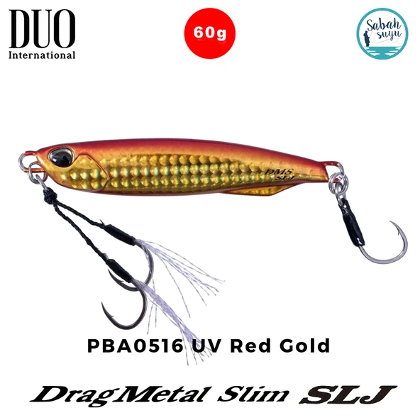 Duo Drag Metal Slim SLJ Jig 60gr 84mm PBA0516 UV Red Gold ürün görseli 1