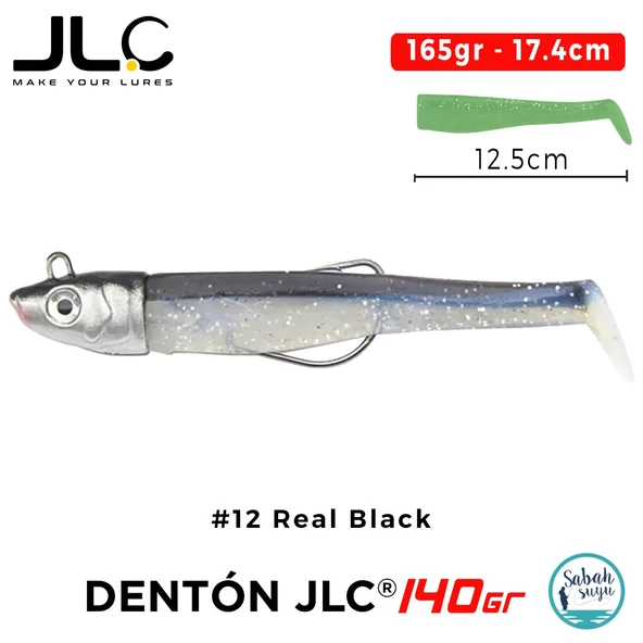 JLC Denton 140 Set 165gr 17.4cm #12 Real Black Silikon Balık ürün görseli 1