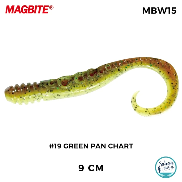 Magbite Silikon Ahtapot Bacağı 9cm #19 Green Pan Chart (4 Adet) ürün görseli 1