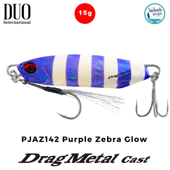 Duo Drag Metal Cast Jig 15gr. PJAZ142 Purple Zebra Glow Sahte Yem ürün görseli 1