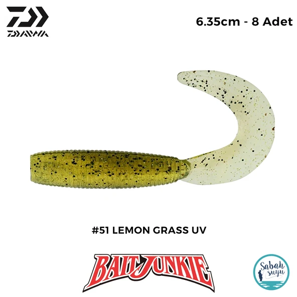 Daiwa Bait Junkie Grub 6.35cm #51 Lemon Grass UV (8 Adet) ürün görseli 1