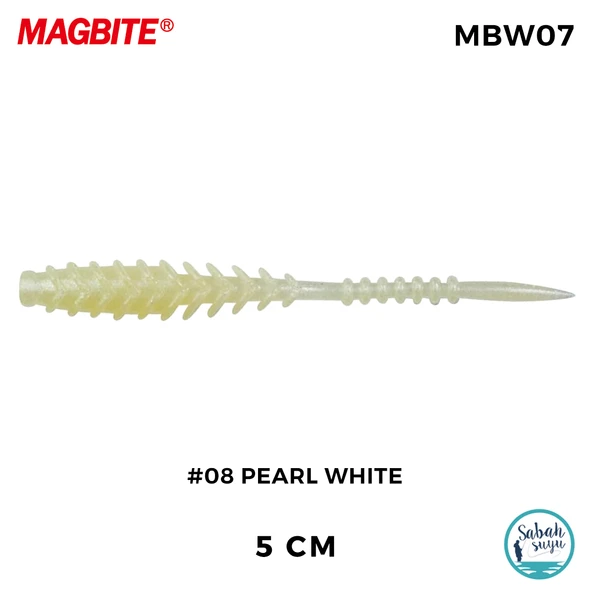 Magbite Vacuum Ring 5cm #08 Pearl White Kokulu Silikon Yem (8 Adet) ürün görseli 1
