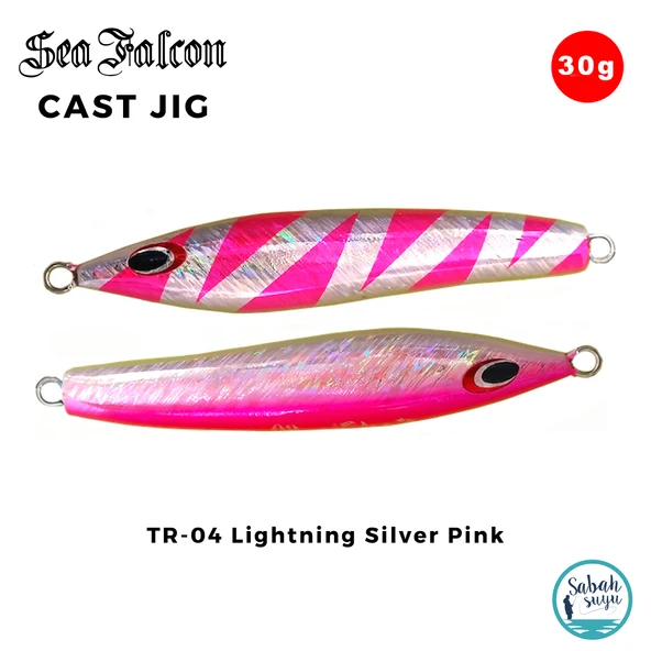 Sea Falcon Cast Jig 30gr TR-04 Lightning Silver Pink ürün görseli 1