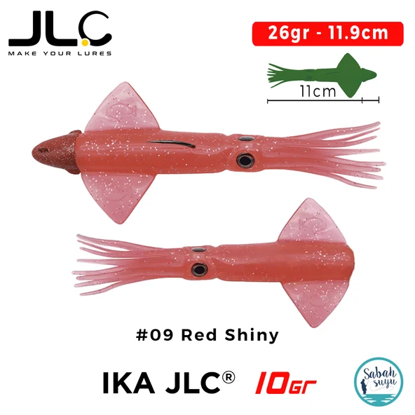 JLC IKA 10 Combo Set 26gr 11.9cm #09 Red Shiny (2+1) Silikon Kalamar ürün görseli 1