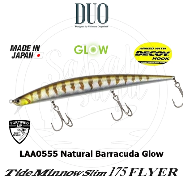 Duo Tide Minnow Slim 175 FLYER LAA0555 Natural Barracuda Glow ürün görseli 1