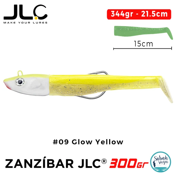 JLC Zanzibar 300 Set 344gr 21.5cm #09 Glow Yellow Silikon Balık ürün görseli 1