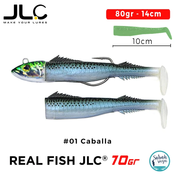 JLC Real Fish 70 Combo Set 80gr 14cm #01 Caballa (2+1) Silikon Balık ürün görseli 1