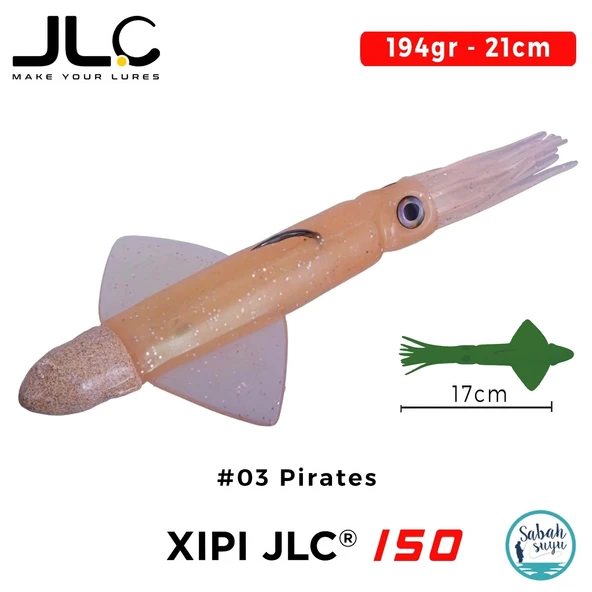 JLC Xipi 150 Set 194gr 21cm #03 Pirates Silikon Kalamar ürün görseli 1