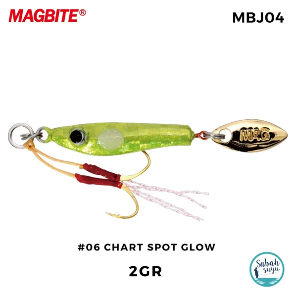 Magbite Chirimen Jig 2gr #06 Chart Spot Glow ürün görseli 1