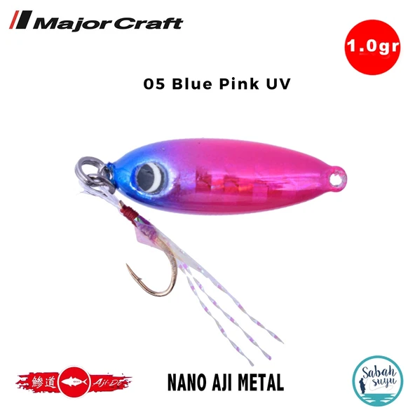 Major Craft Nano Aji Metal 1.0gr 12mm #05 Blue Pink UV ürün görseli 1