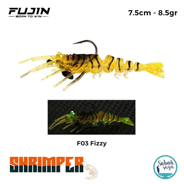 Fujin Shrimper 7.5cm 8.5gr Silikon Karides F03 Fizzy ürün görseli 1