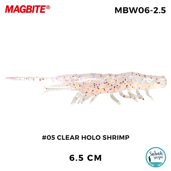 Magbite Snatch Bite Shrimp 6.5cm #05 Clear Holo Shrimp (6 Adet) ürün görseli 1