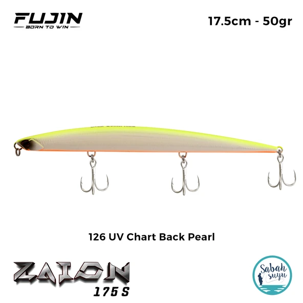 Fujin Zaion 175S 17.5cm 50gr Maket Balık 126 UV Chart Back Pearl ürün görseli 1