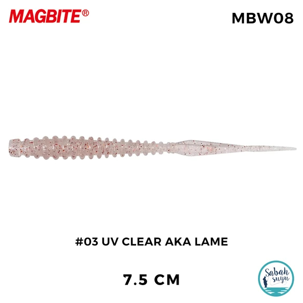 Magbite Booty Boost 7.5cm #03 UV Clear Aka Lame Kokulu Silikon Yem (6 Adet) ürün görseli 1