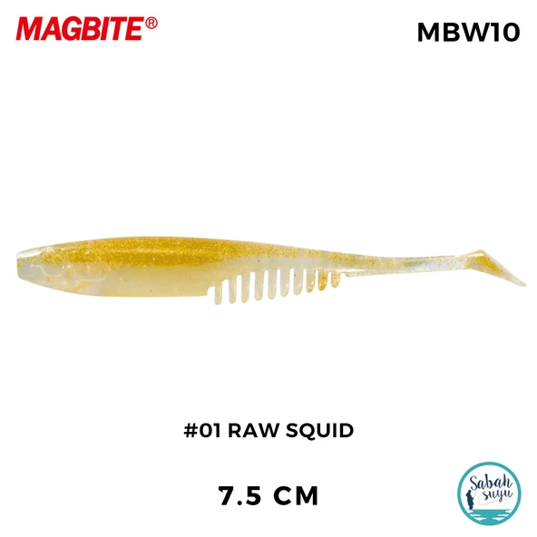 Magbite Chucky 7.5cm #01 Raw Squid Kokulu Silikon Yem (5 Adet) ürün görseli 1