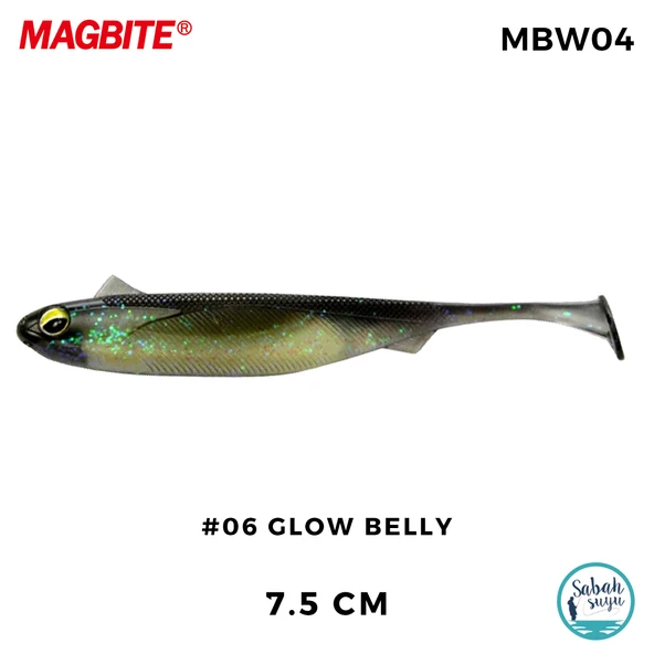 Magbite Snatch Bite Shad 7.5cm #06 Glow Belly Silikon Balık (5 Adet) ürün görseli 1