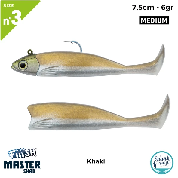 Fiiish Master Shad MS75/3 MS4503 Combo Medium 7.5cm 6gr Khaki ürün görseli 1