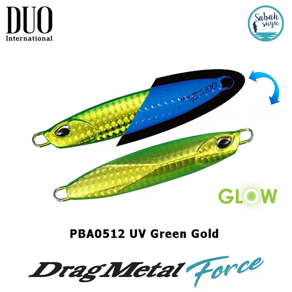 Duo Drag Metal Force Jig 120gr. 90mm PBA0512 UV Green Gold ürün görseli 1