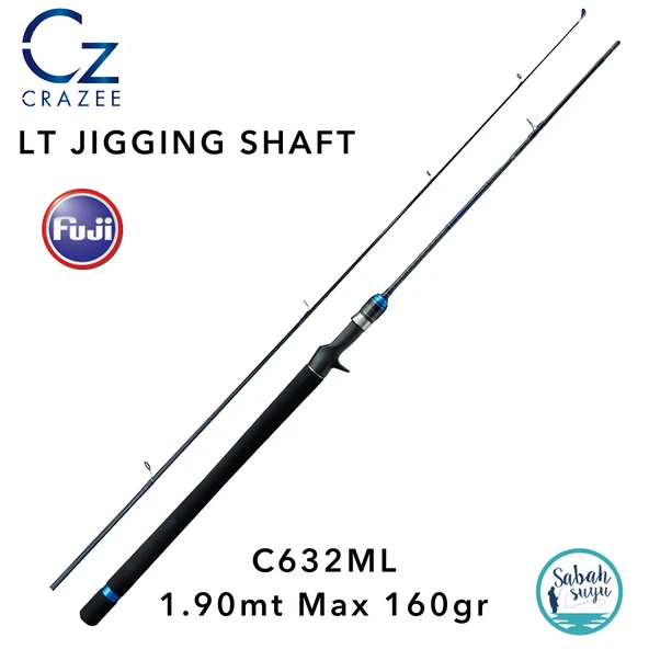 Crazee LT Jigging Shaft C632ML Light Jigging Kamış 1.90mt Max 160gr ürün görseli 1