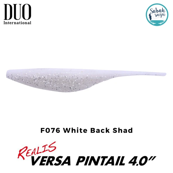 Duo Realis Versa Pintail 10cm (4") Silikon Yem F076 White Back Shad ürün görseli 1