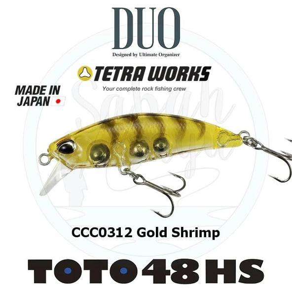 Duo Tetra Works Toto 48HS CCC0312 Gold Shrimp Sahte Balık ürün görseli 1