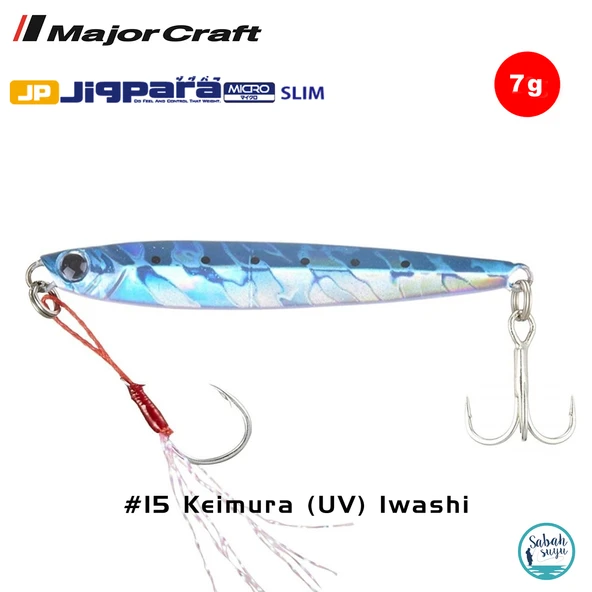 Major Craft Jigpara Micro Slim JPMSL-7gr 50mm #15 Keimura (UV) Iwashi ürün görseli 1