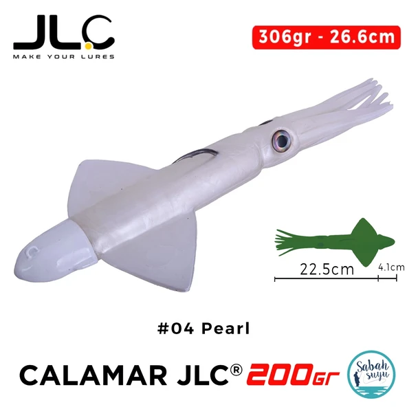 JLC Calamar 200 Set 26.6cm 306gr #04 Pearl Silikon Kalamar ürün görseli 1