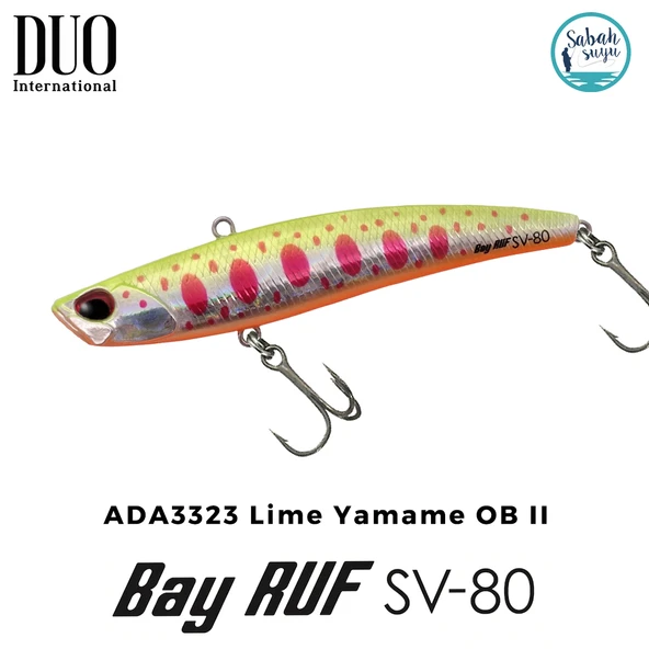 Duo Bay Ruf SV 80 8cm 15gr ADA3323 Lime Yamame OB II Vibrasyon Maket Balık ürün görseli 1