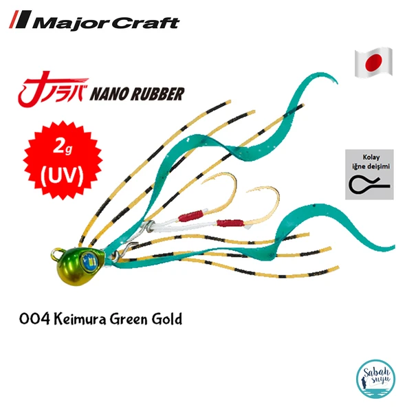 Major Craft Nano Rubber 2gr 004 Keimura Green Gold ürün görseli 1