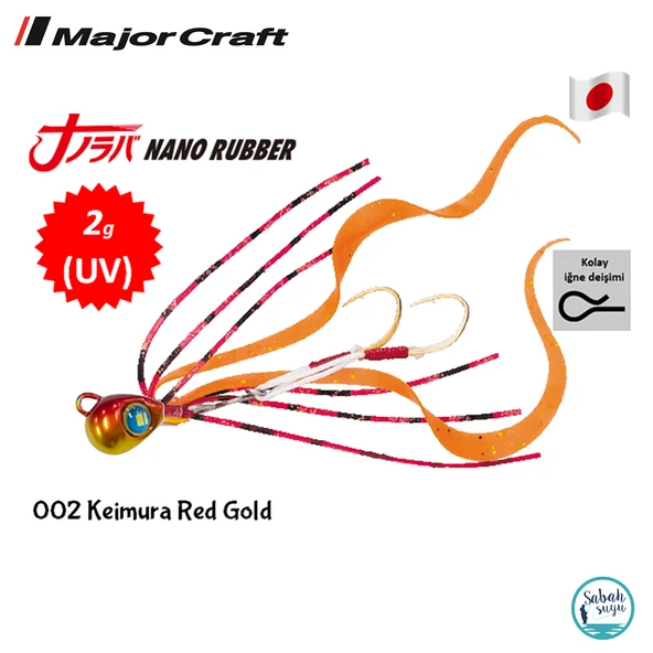 Major Craft Nano Rubber 2gr 002 Keimura Red Gold ürün görseli 1