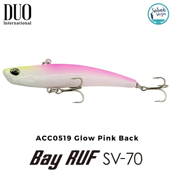 Duo Bay Ruf SV 70 7cm 11gr ACC0519 Glow Pink Back Vibrasyon Maket Balık ürün görseli 1
