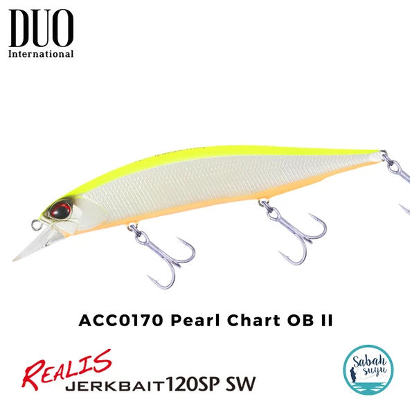 Duo Realis Jerkbait 120SP SW ACC0170 Pearl Chart OB II ürün görseli 1