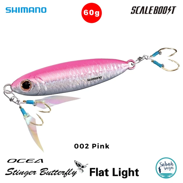 Shimano Stinger Butterfly Flat Light Jig 60gr 77mm 002 Pink ürün görseli 1