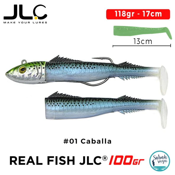 JLC Real Fish 100 Combo Set 118gr 17cm #01 Caballa (2+1) Silikon Balık ürün görseli 1