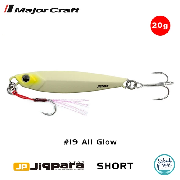 Major Craft Jigpara Short JPS-20gr 62mm #19 All Glow ürün görseli 1