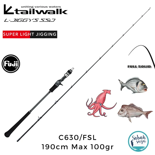 Tailwalk SSD L-Jiggys C630/FSL 1.90mt Max 100gr (S2P) Tetikli Light Jigging Kamış ürün görseli 1