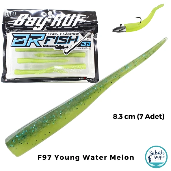 Duo Bay Ruf BR Fish 3.3 Silikon Kuyruk 8.3 cm F097 Young Water Melon (7 Adet) ürün görseli 1