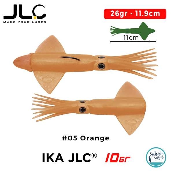 JLC IKA 10 Combo Set 26gr 11.9cm #05 Orange (2+1) Silikon Kalamar ürün görseli 1