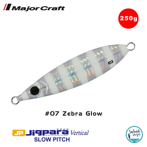Major Craft Jigpara Vertical Slow Pitch JPVSP-250gr 133mm #07 Zebra Glow ürün görseli 1
