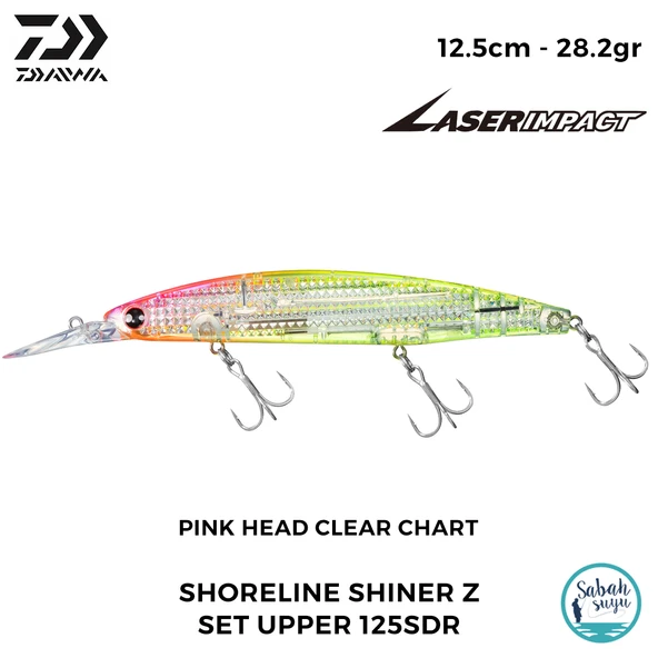 Daiwa SLS-Z Set Upper 125SDR-LI 12.5cm 28.2gr LI Pink Head Clear Chart ürün görseli 1