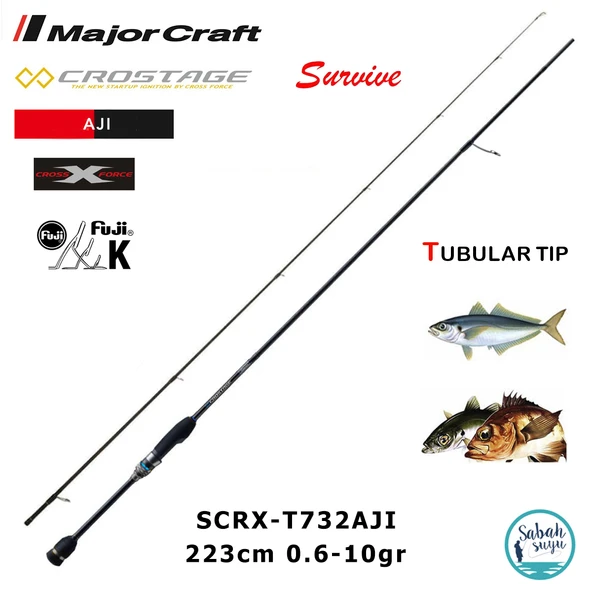 Major Craft Crostage Survive SCRX-T732AJI Tubular 2.23mt 0.6-10gr (2P) LRF Kamış ürün görseli 1