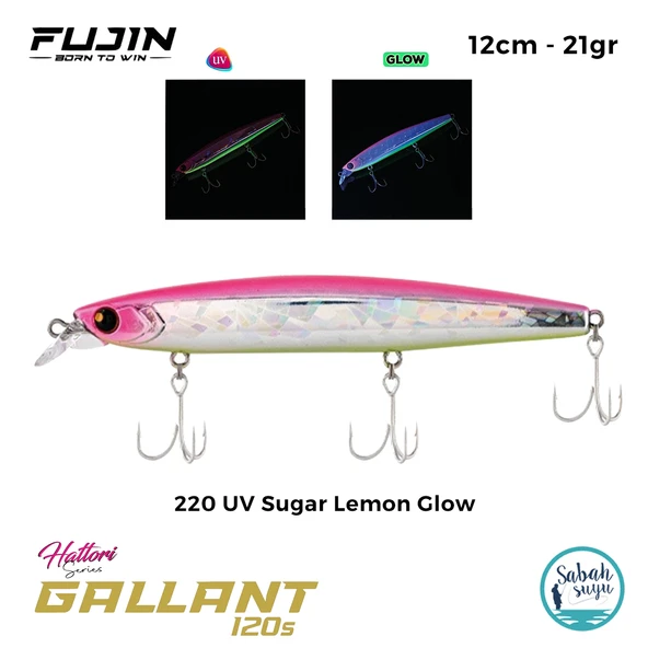 Fujin Gallant 120S 12cm 21gr Maket Balık 220 UV Sugar Lemon Glow ürün görseli 1