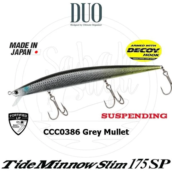 Duo Tide Minnow Slim 175SP CCC0386 Grey Mullet ürün görseli 1