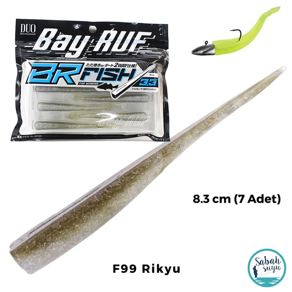 Duo Bay Ruf BR Fish 3.3 Silikon Kuyruk 8.3 cm F099 Rikyu (7 Adet) ürün görseli 1