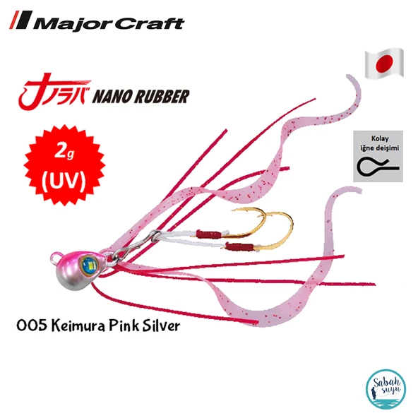 Major Craft Nano Rubber 2gr 005 Keimura Pink Silver ürün görseli 1