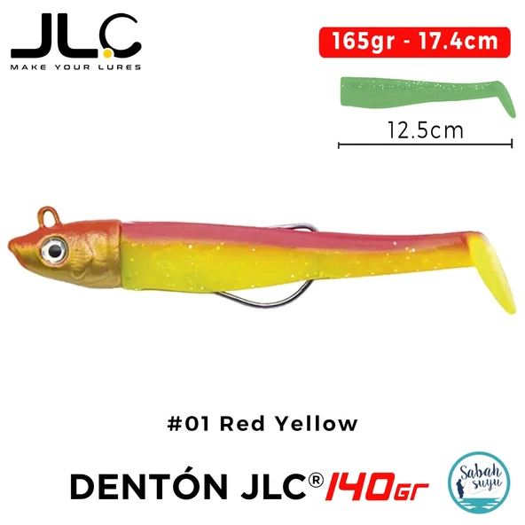 JLC Denton 140 Set 165gr 17.4cm #01 Red Yellow Silikon Balık ürün görseli 1
