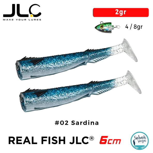 JLC Real Fish 6cm 2gr #02 Sardina Silikon Kuyruk (2 Adet) ürün görseli 1