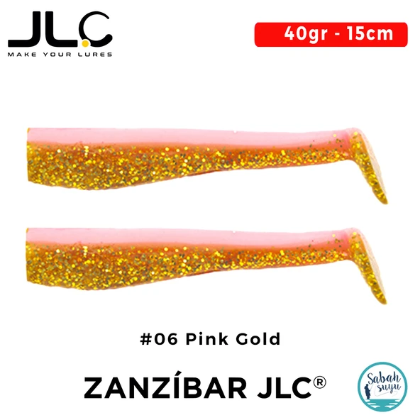 JLC Zanzibar 15cm 40gr #06 Pink Gold Silikon Kuyruk (2 Adet) ürün görseli 1