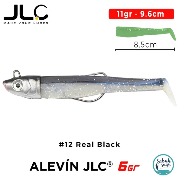 JLC Alevin Set 11gr 9.6cm #12 Real Black Silikon Balık ürün görseli 1