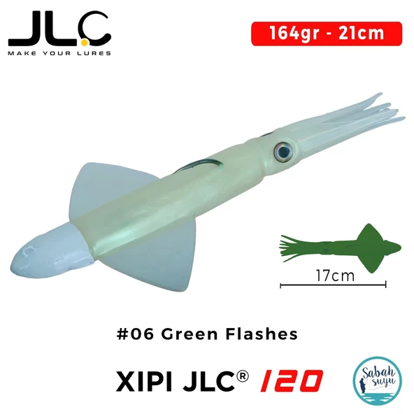 JLC Xipi 120 Set 164gr 21cm #06 Green Flashes Silikon Kalamar ürün görseli 1